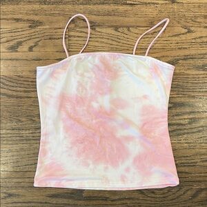 Elegant Tie-Dye Camisole with Spaghetti Straps